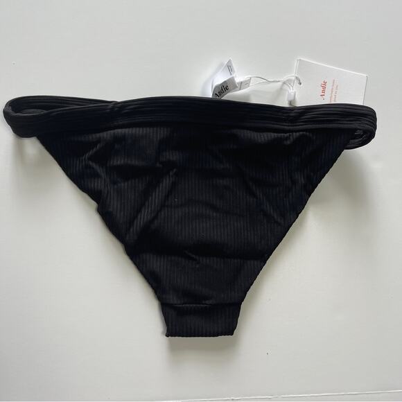 Andie Swim S Bottom Banded CHEEKY RIB Bottom Black - Picture 10 of 14